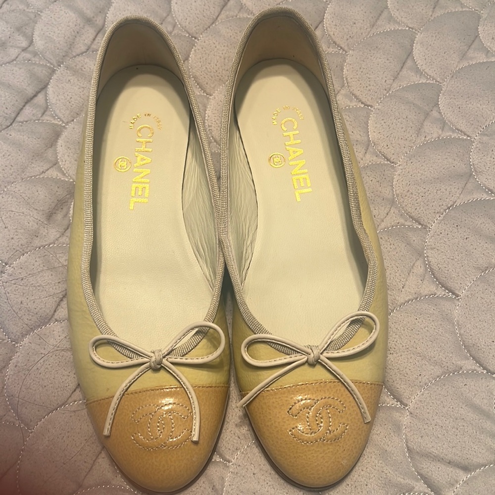 Chanel Patent Ballerina Slippers